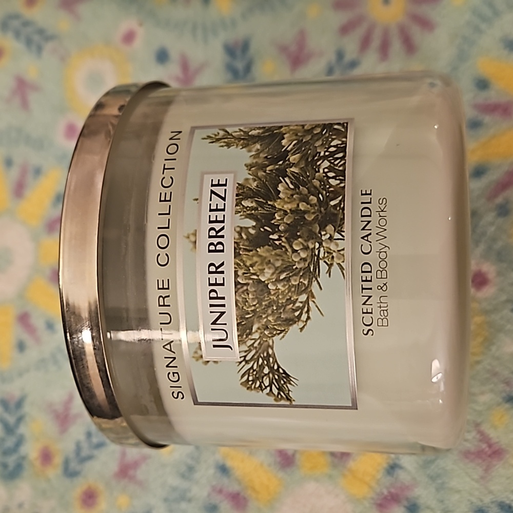 Juniper Breeze Bath and Body Works 3 wick candle rare signature collection